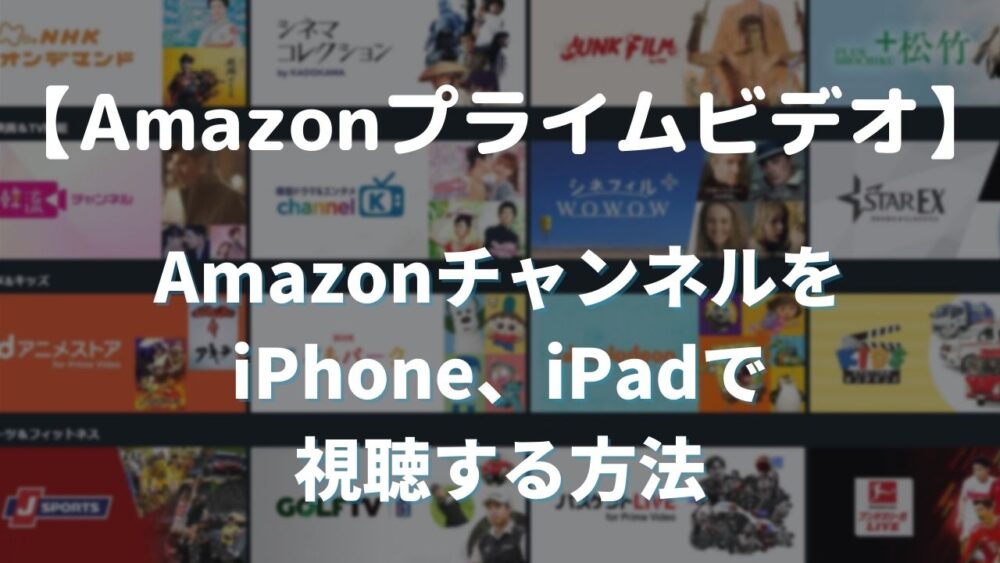 Iphoneでamazonチャンネルが見れないときの対処法 Amazonプライムビデオ Blog 二兎を追うものは